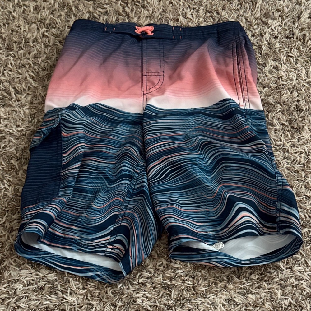 Stylish Pink and Blue Swim Shorts
